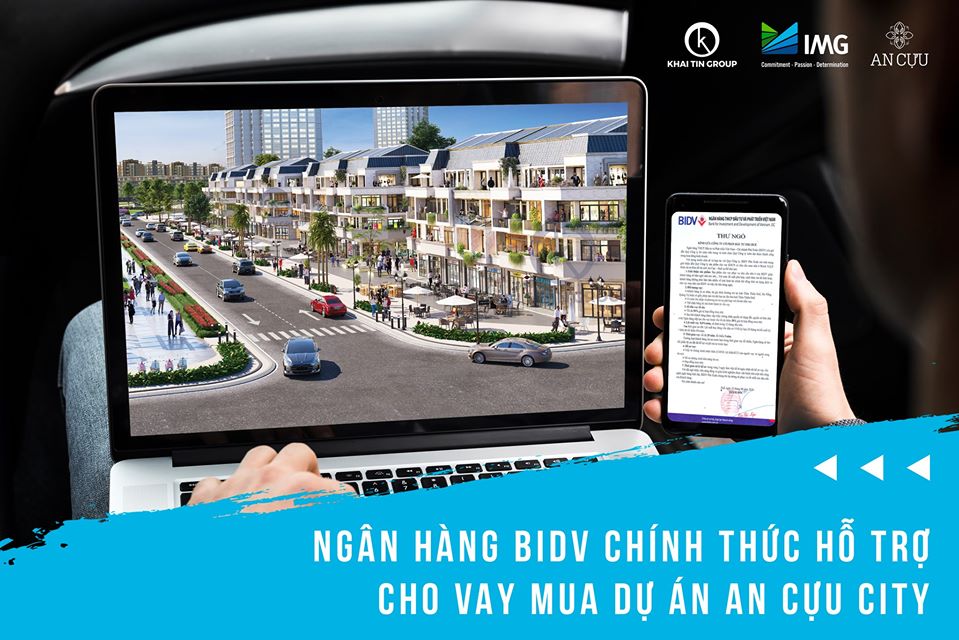 Ngân hàng BIDV hỗ trợ gói vay vốn mua nhà tại dự án  An Cựu City - Huế với mức lãi suất hấp dẫn nhất.